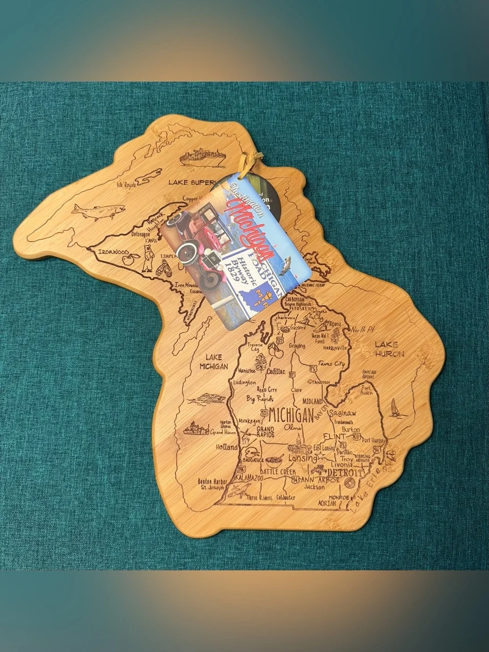 Totally Bamboo Destination Michigan State Shaped 16.8
